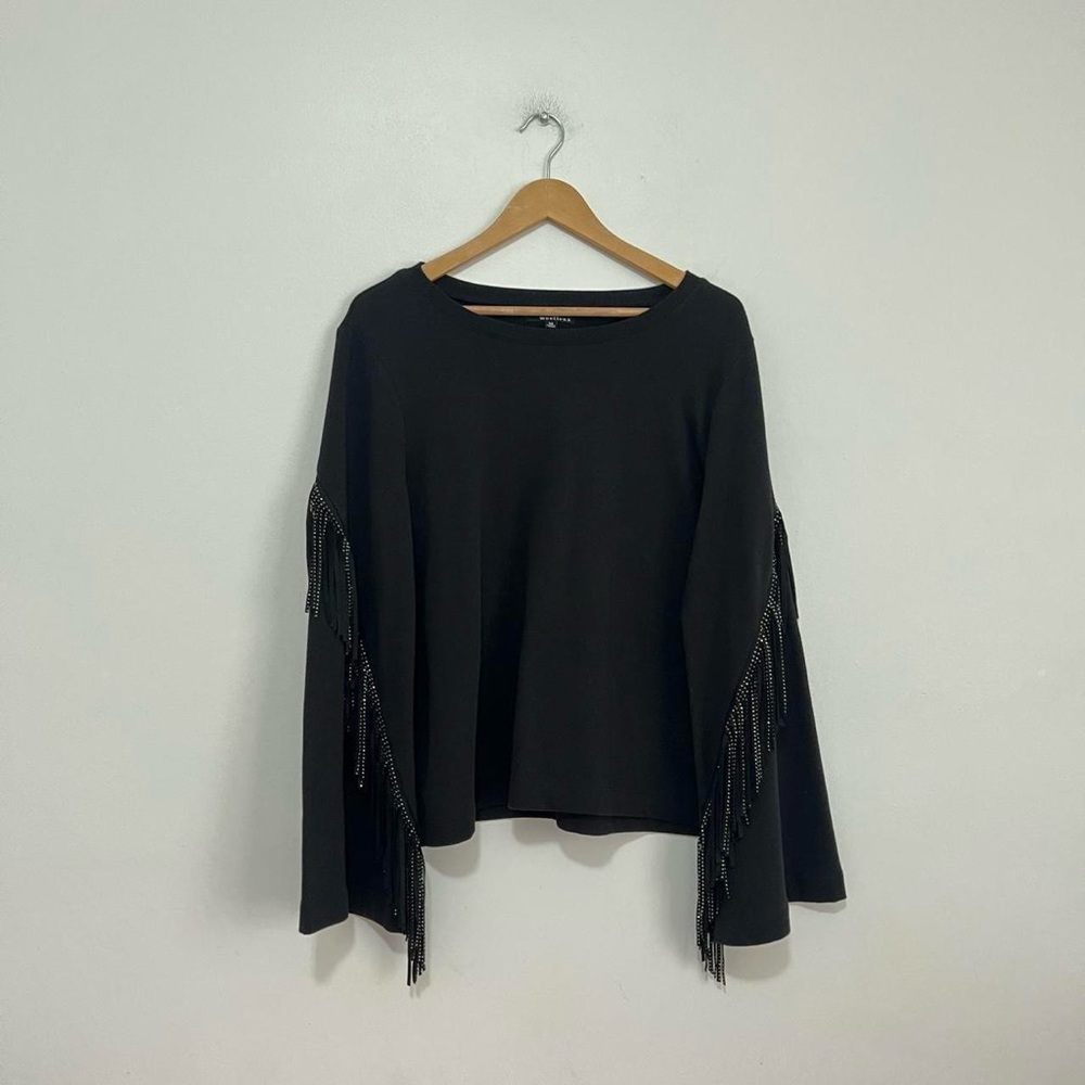 Black Fringe Sweater